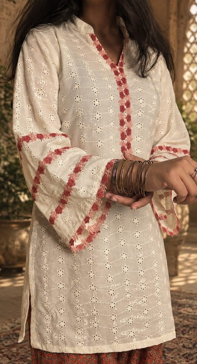Beige and Rust Patiyala