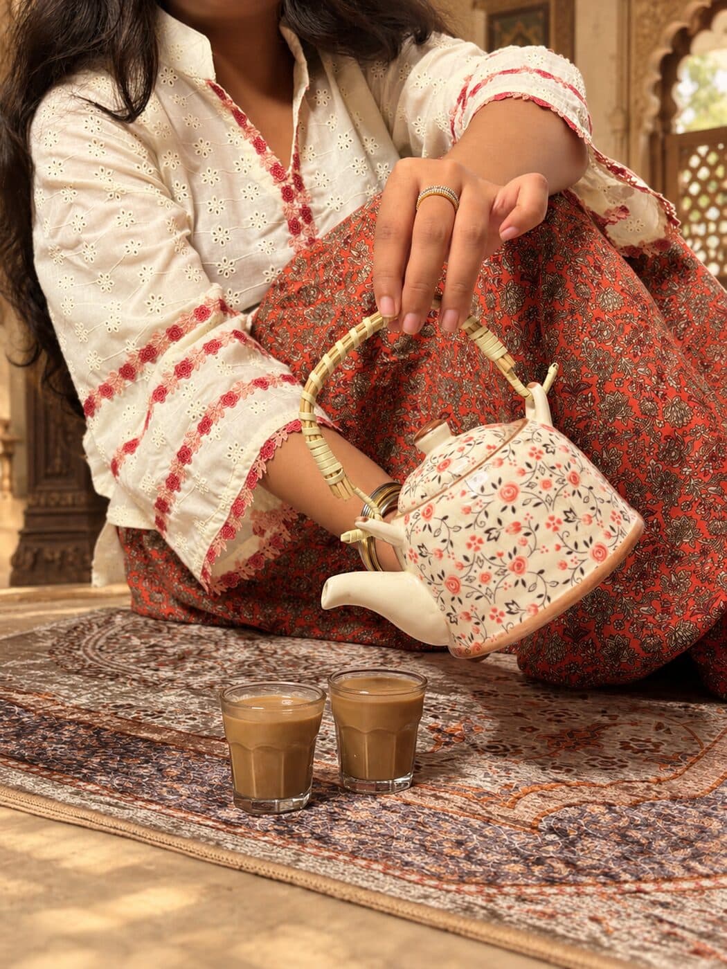Beige and Rust Patiyala